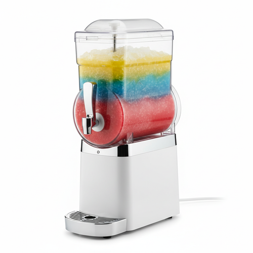 Countertop Frozen Drink and Slushie Machine white chrome