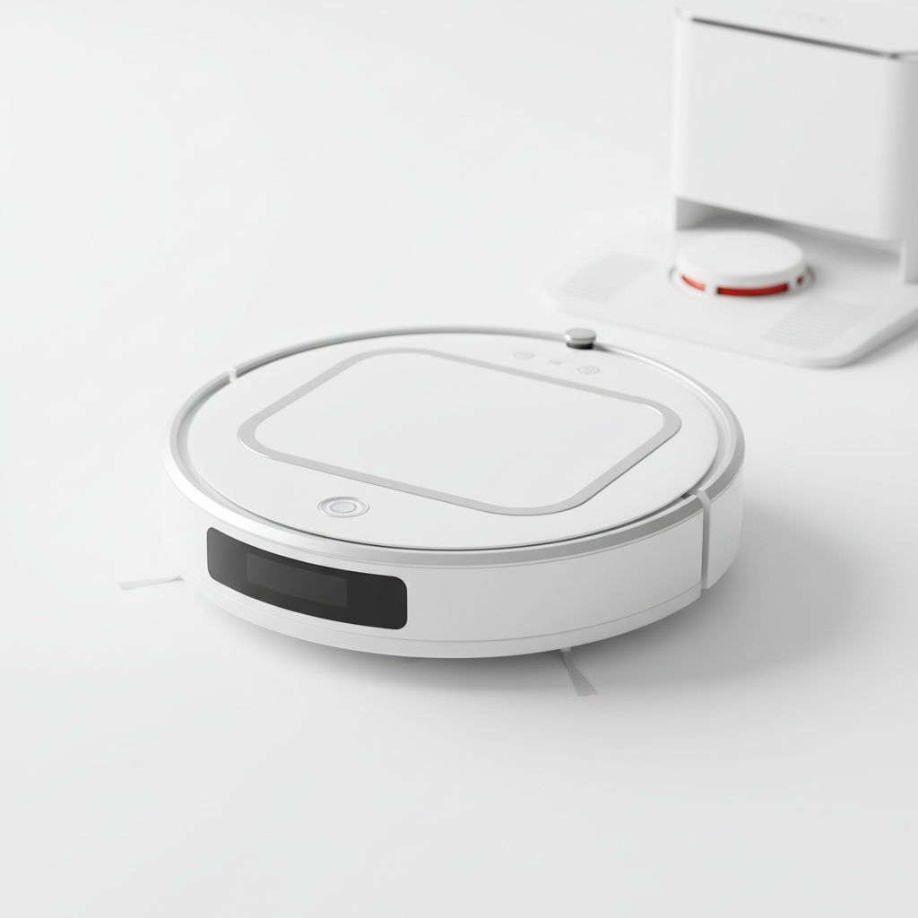 Smart Robot Vacuum Cleaner white silver