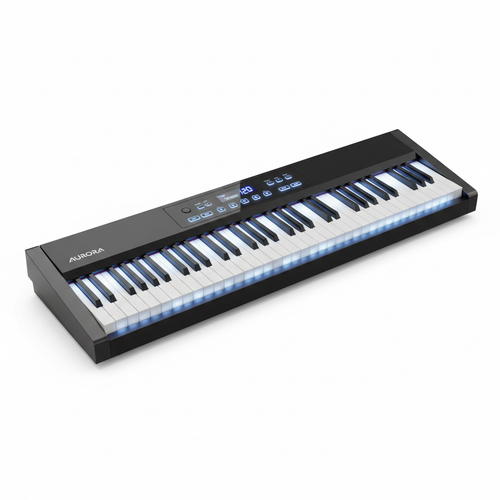 61-Key Digital Piano Keyboard black